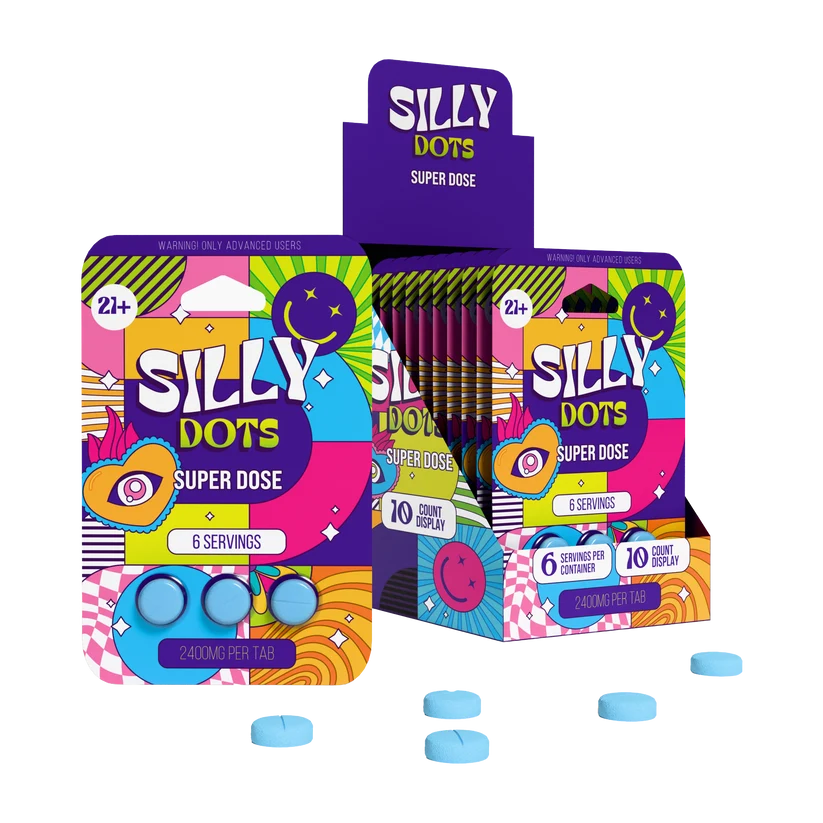 Party Pack Silly Dots Super Dose 2400mg Tabs 3 Pack 10 Count Display