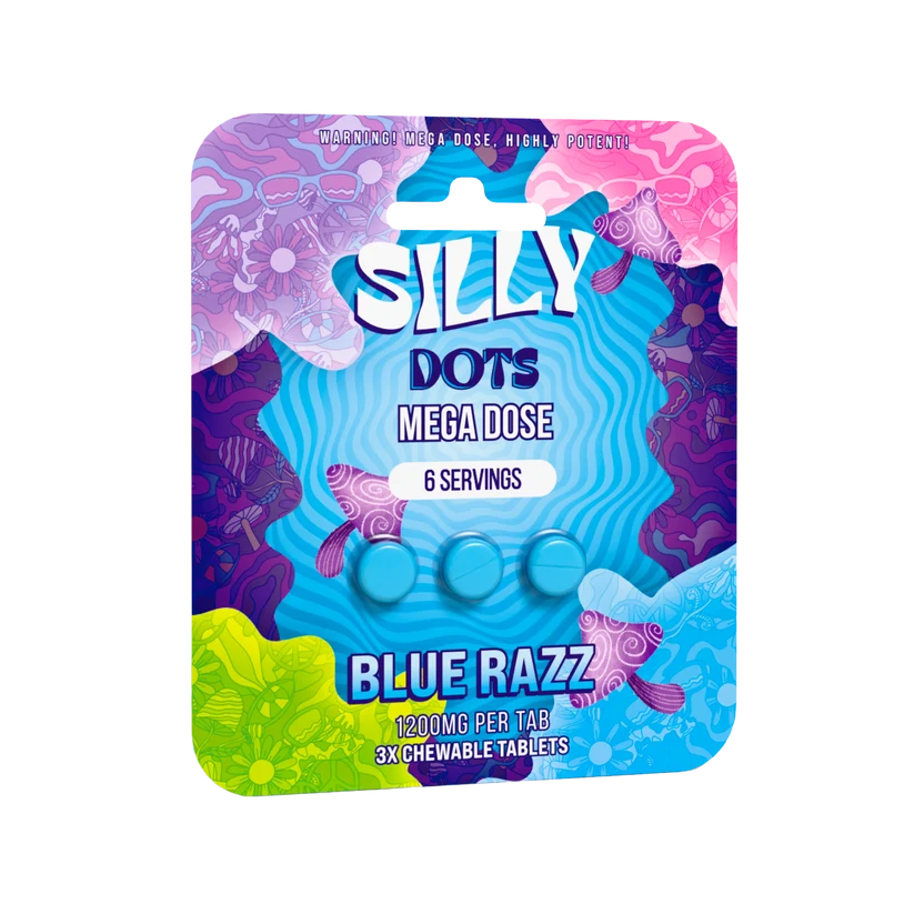 Silly Dots Mega Dose 1200mg Tabs 3 Tabs Blue Razz